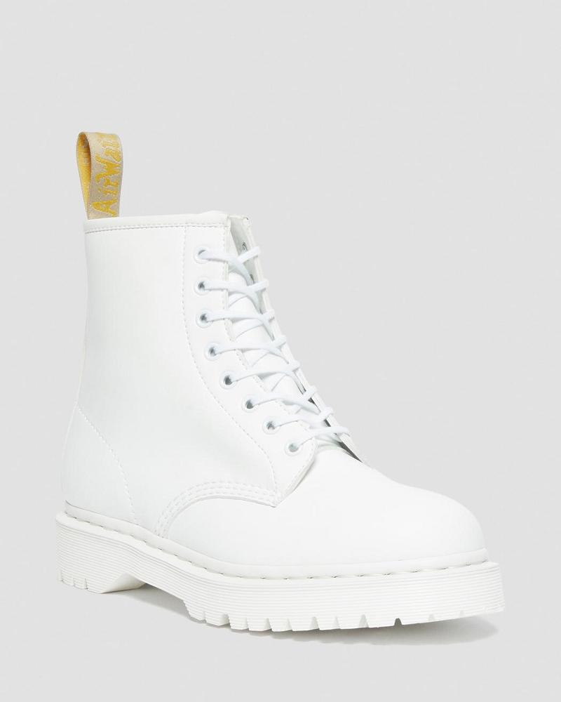 Dr Martens Vegan 1460 Bex Kemble Mono Platform Støvler Dame Hvite | Norge 522AHK